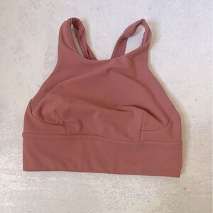 Lululemon High Neck Bra 6 Pink Racerback